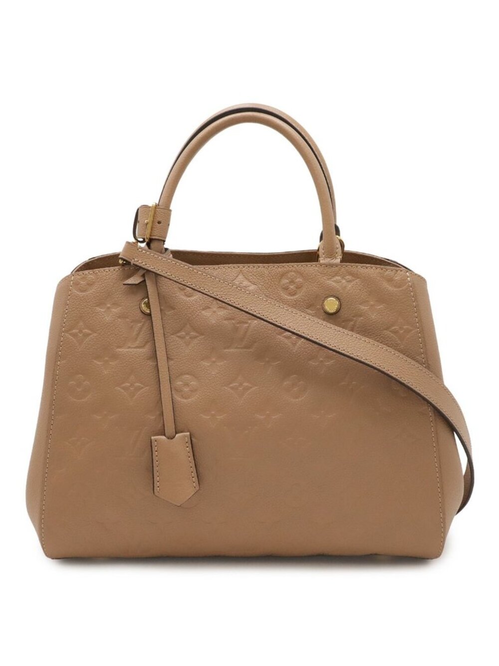 Louis Vuitton Monogram Empreinte Montaigne MM 2-Way Shoulder Bag Dune